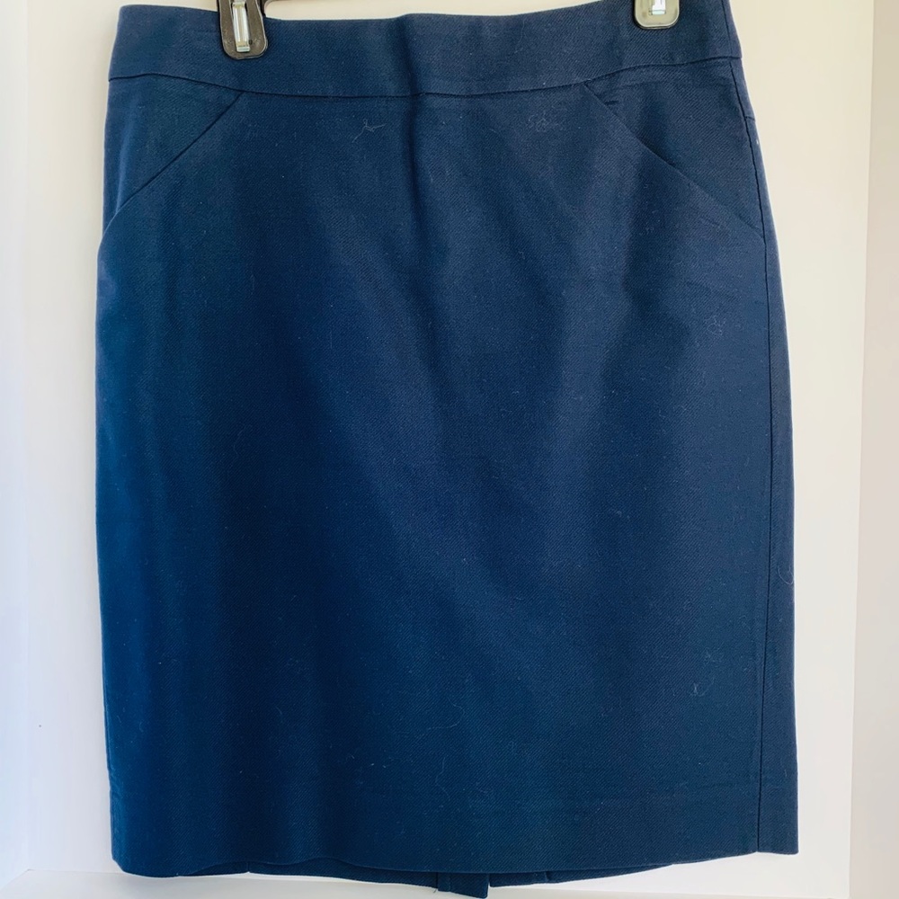 J Crew Navy Blue Size 8 Pencil Skirt